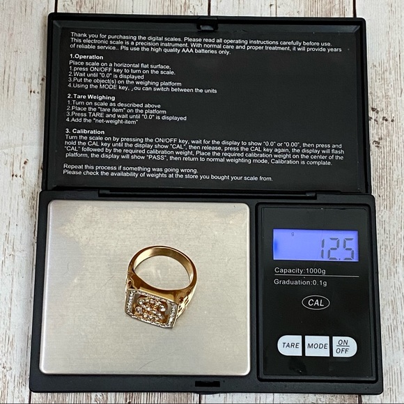 Unsigned CZ Stone Dollar $-Sign Hip Hop Gold-tone Men’s Fashion Ring Size 12 - Picture 7 of 12